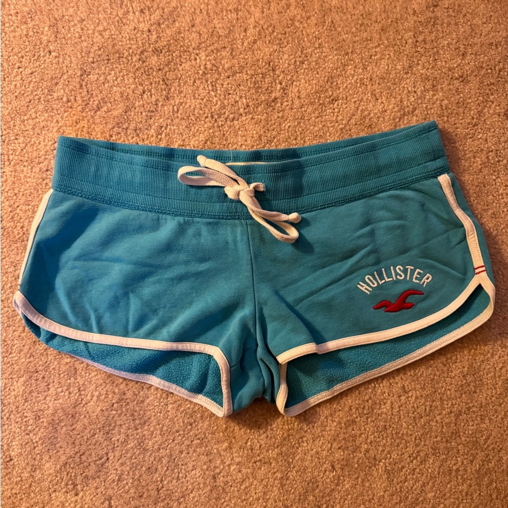 Hollister Blue Athletic Shorts with Drawstring Waistband